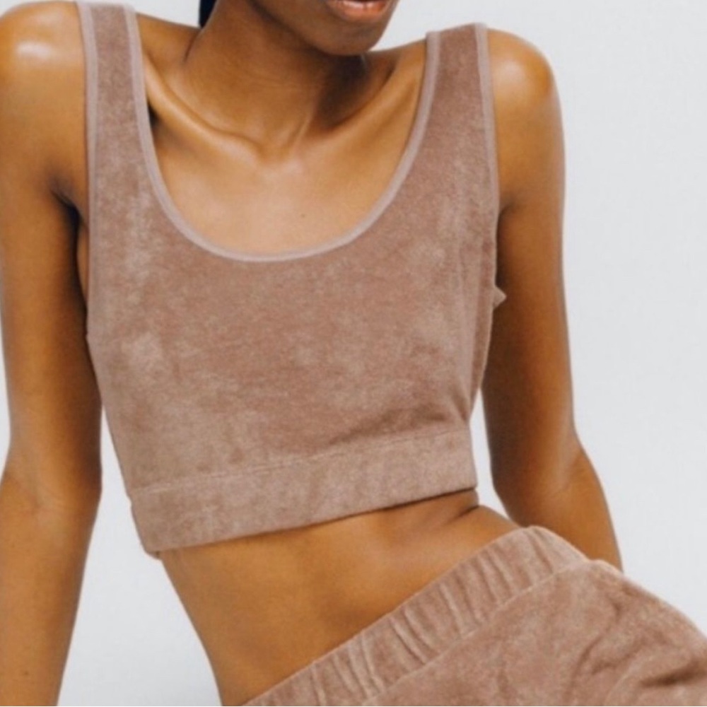 Zara Terry Crop Bra Lounge Top